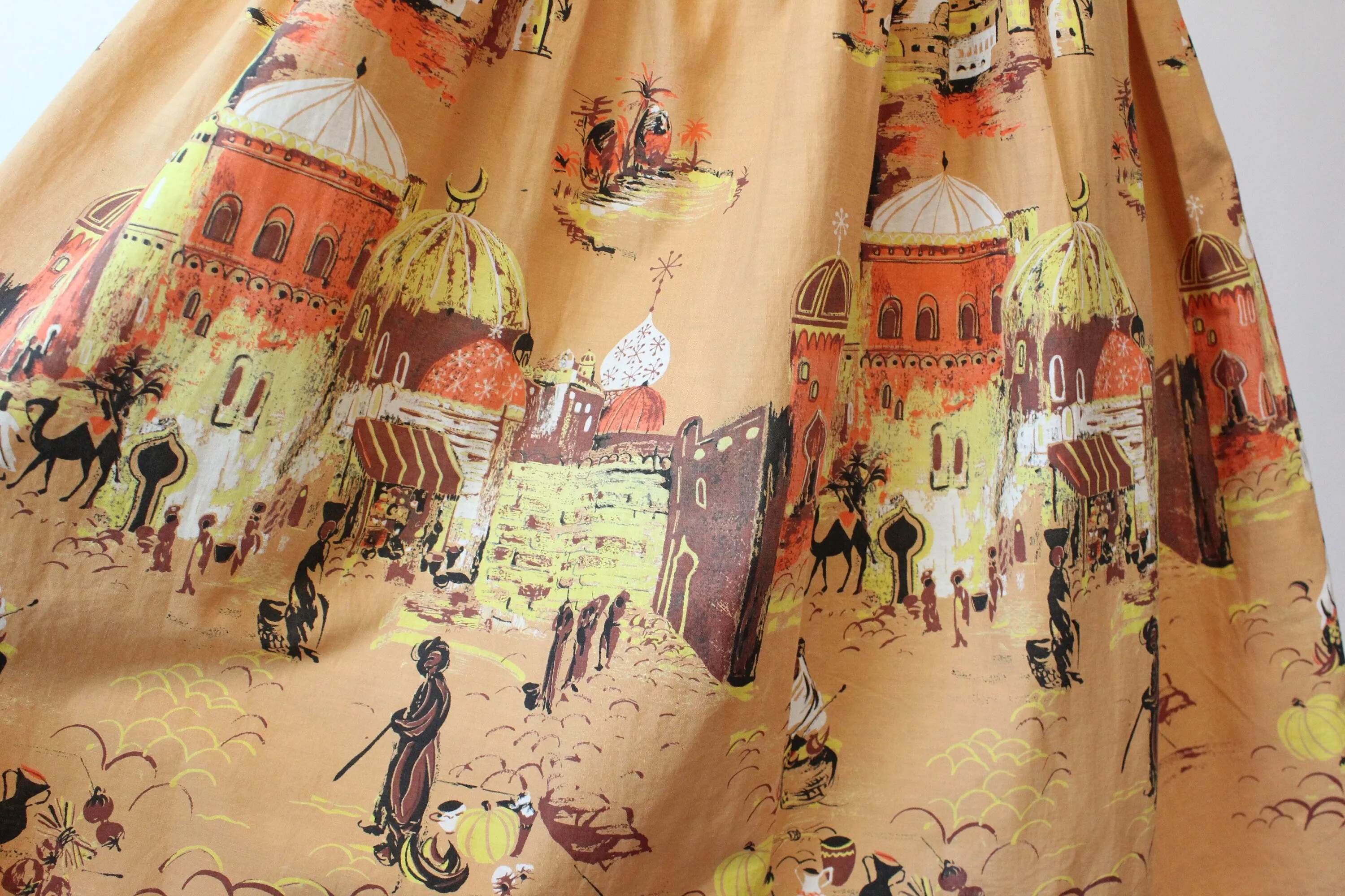 1950s millworth CASBAH novelty print skirt xs | new spring summer