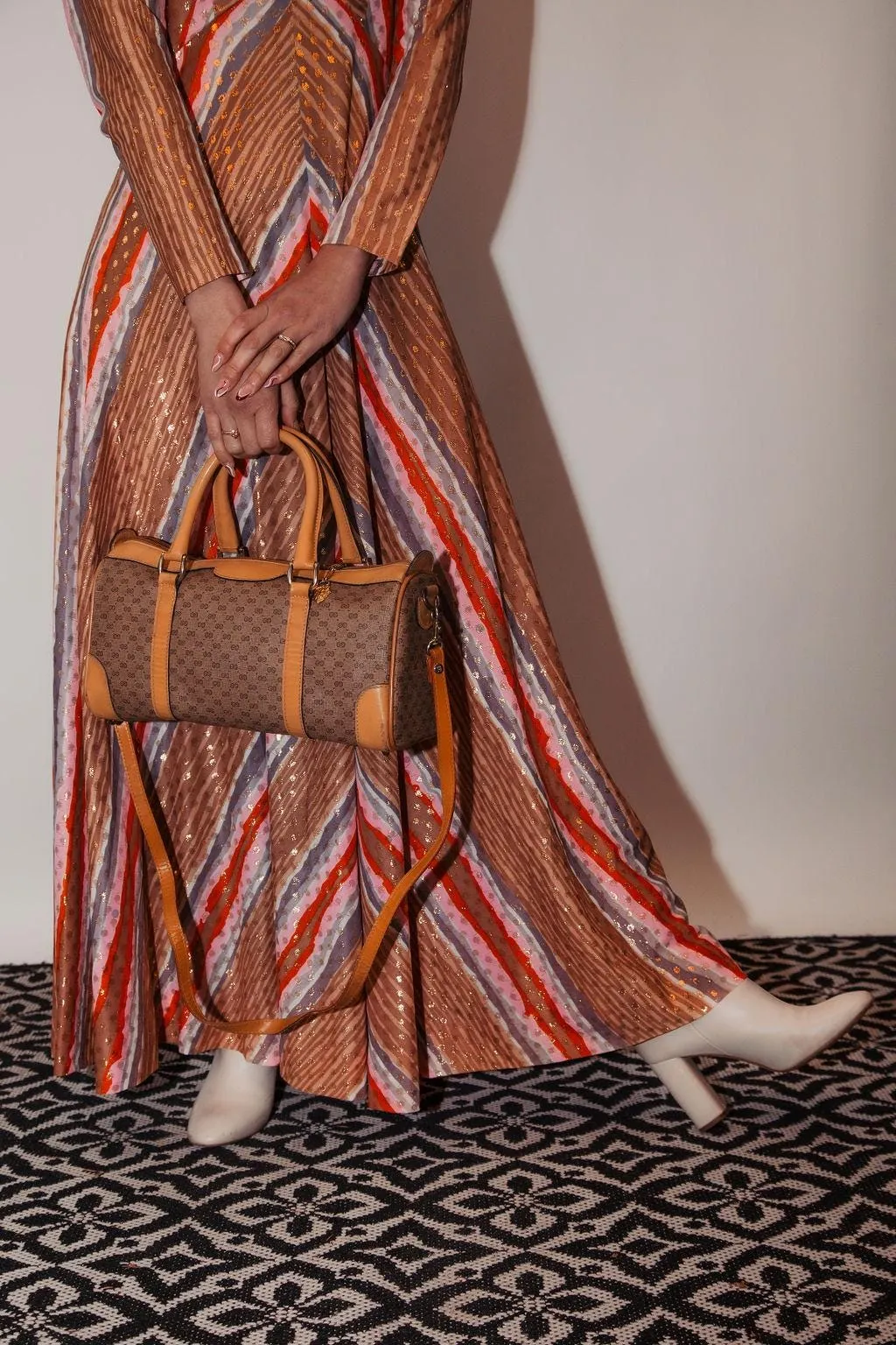 1960s GOLD BOW maxi dress xs | new fall winter