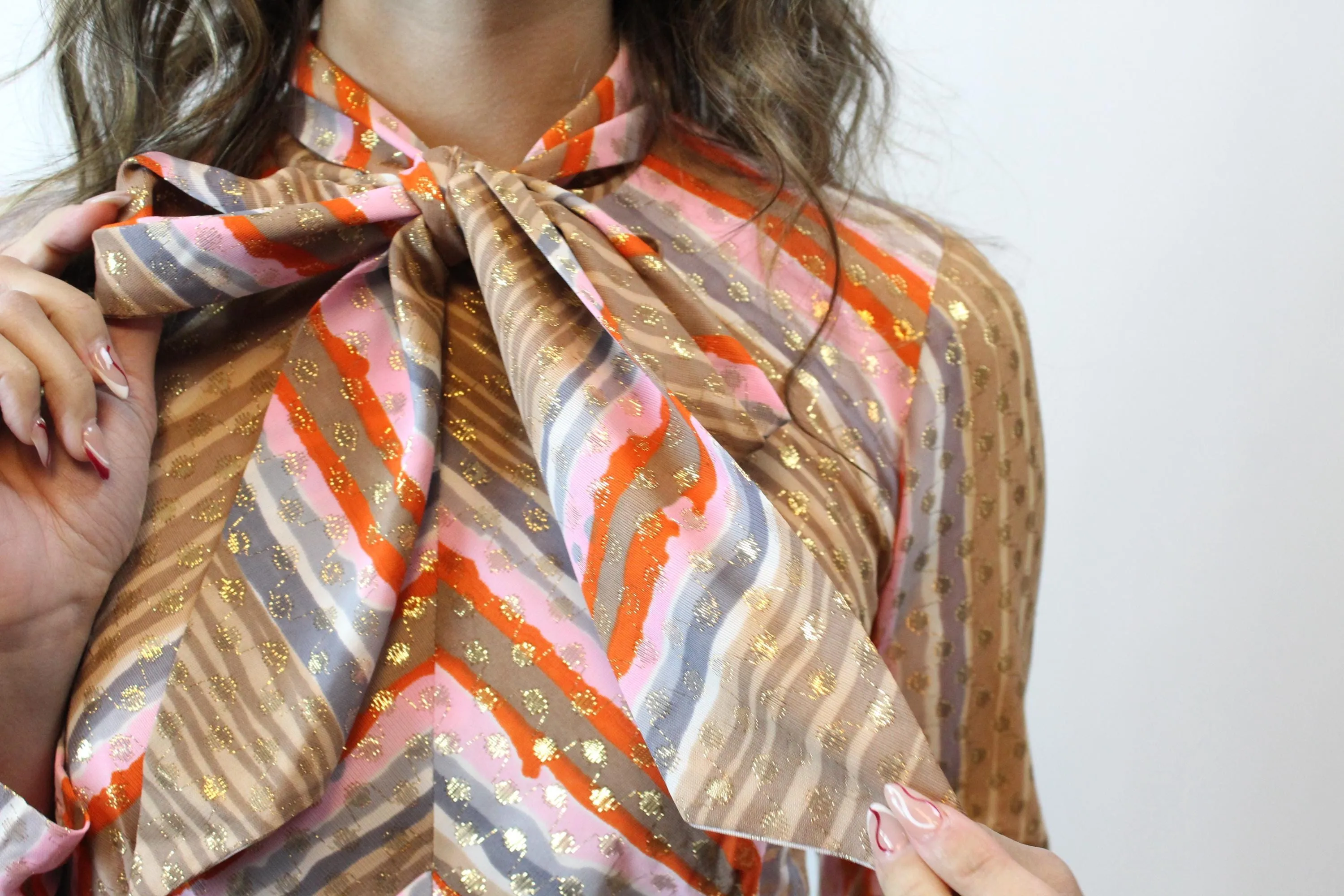 1960s GOLD BOW maxi dress xs | new fall winter