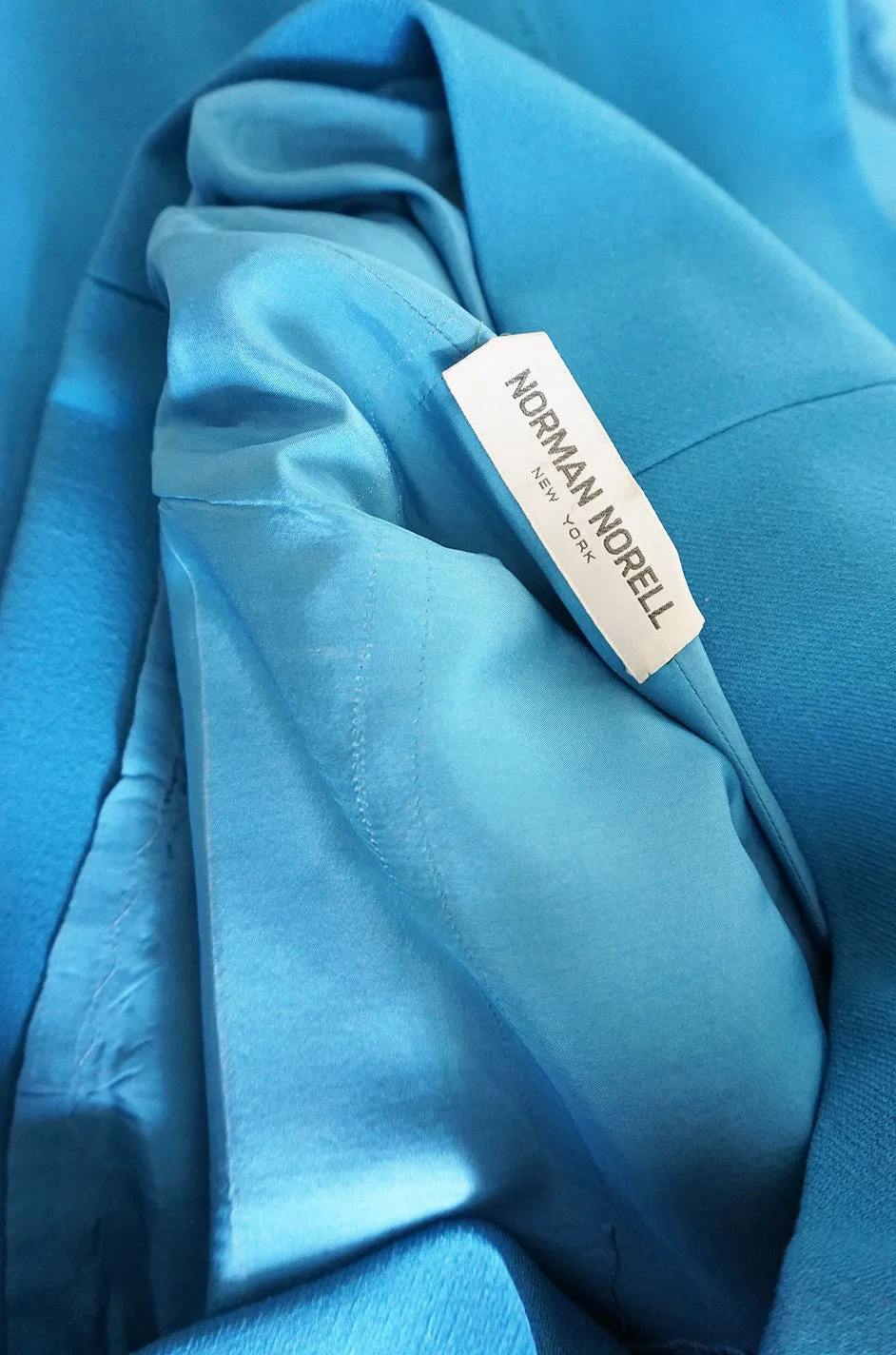 1960s Norman Norell Beautiful Blue Shift Dress