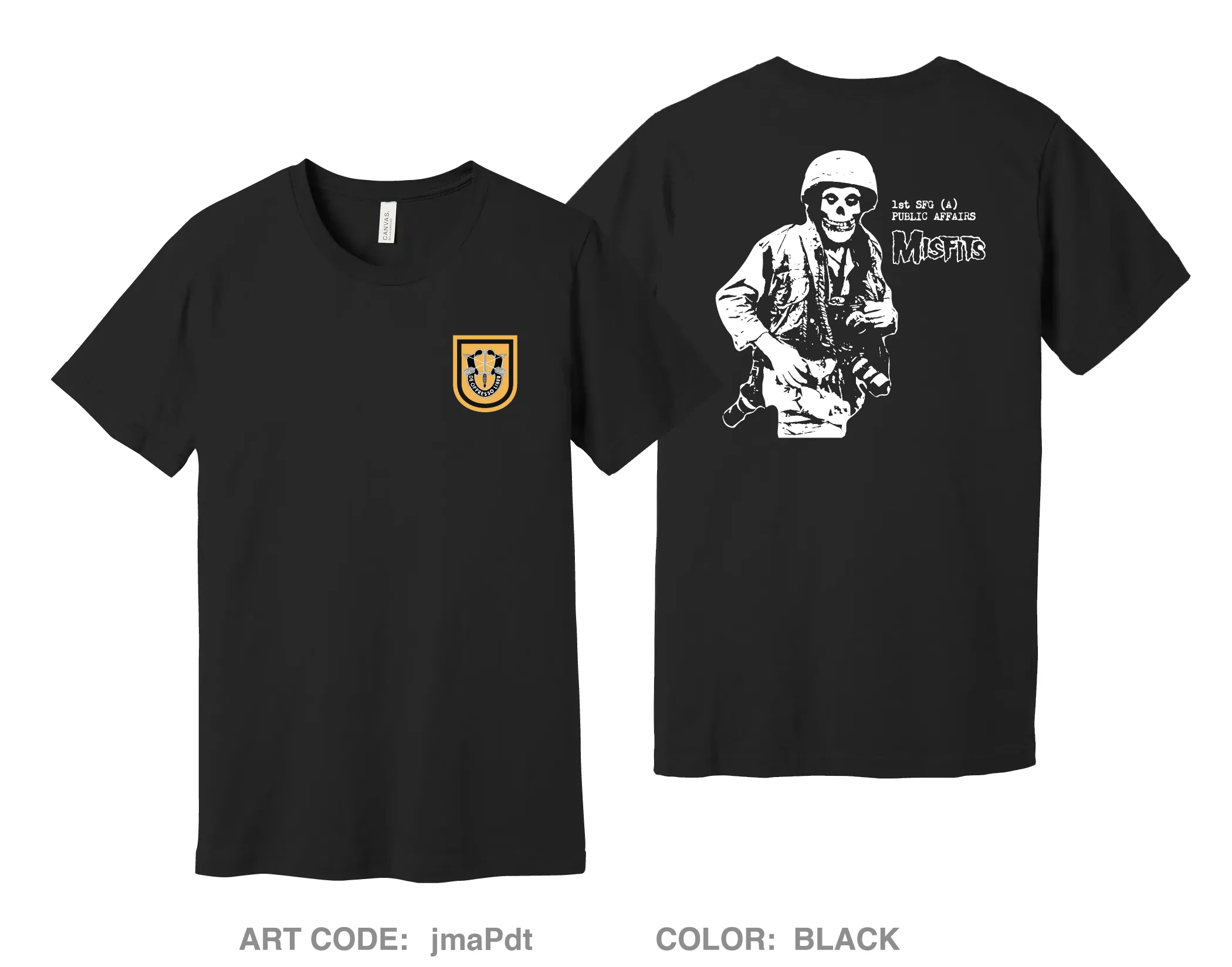 1SFG(A) PAO Comfort Unisex Cotton SS Tee - jmaPdt