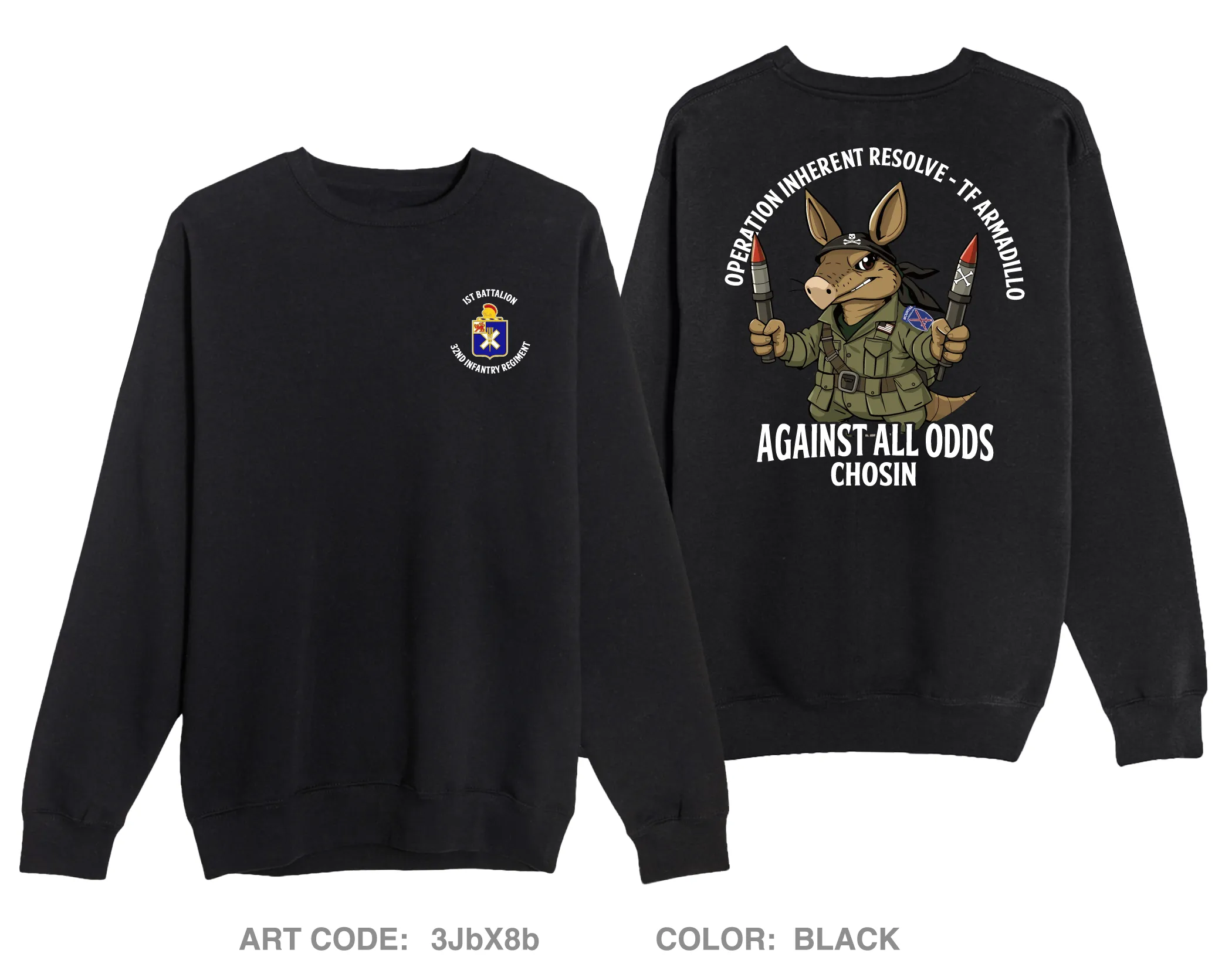1st Battalion 32nd Infantry Regiment Comfort Unisex Crewneck Sweatshirt - 3JbX8b