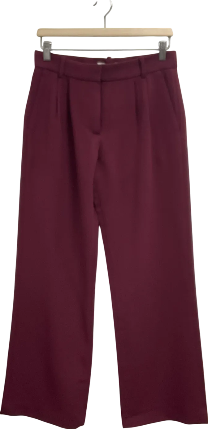 Abercrombie & Fitch Red Long Length Wide Leg Trousers W26