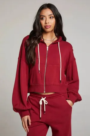 Abilene Zip Up Hoodie by Chaser | Blood Red
