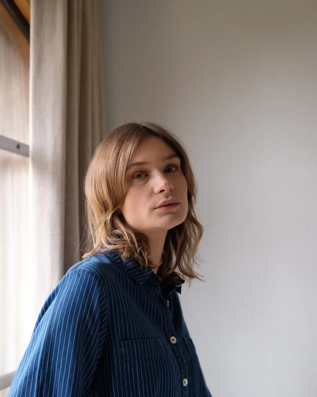 Ada Women's Cotton Blouse | Blue