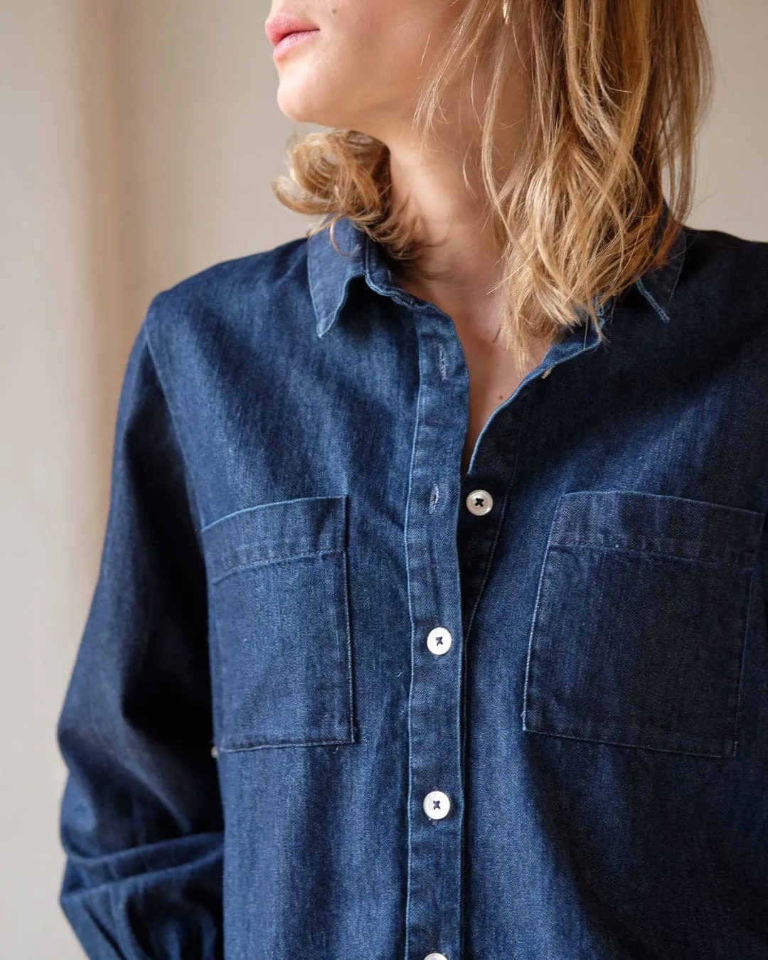 Ada Women's Cotton Blouse | Blue