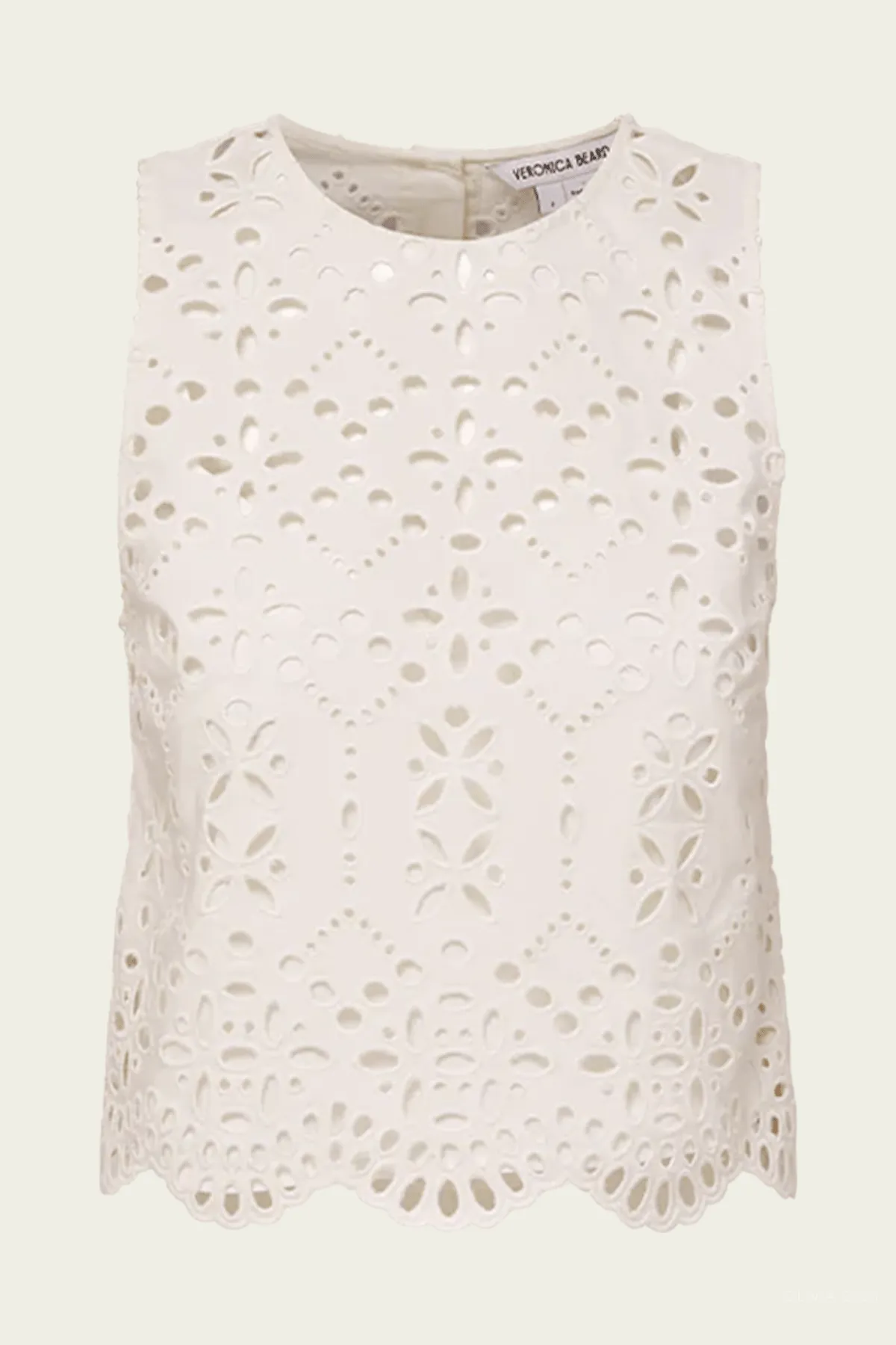 Adelyn Cotton Eyelet Tank in Off-White
