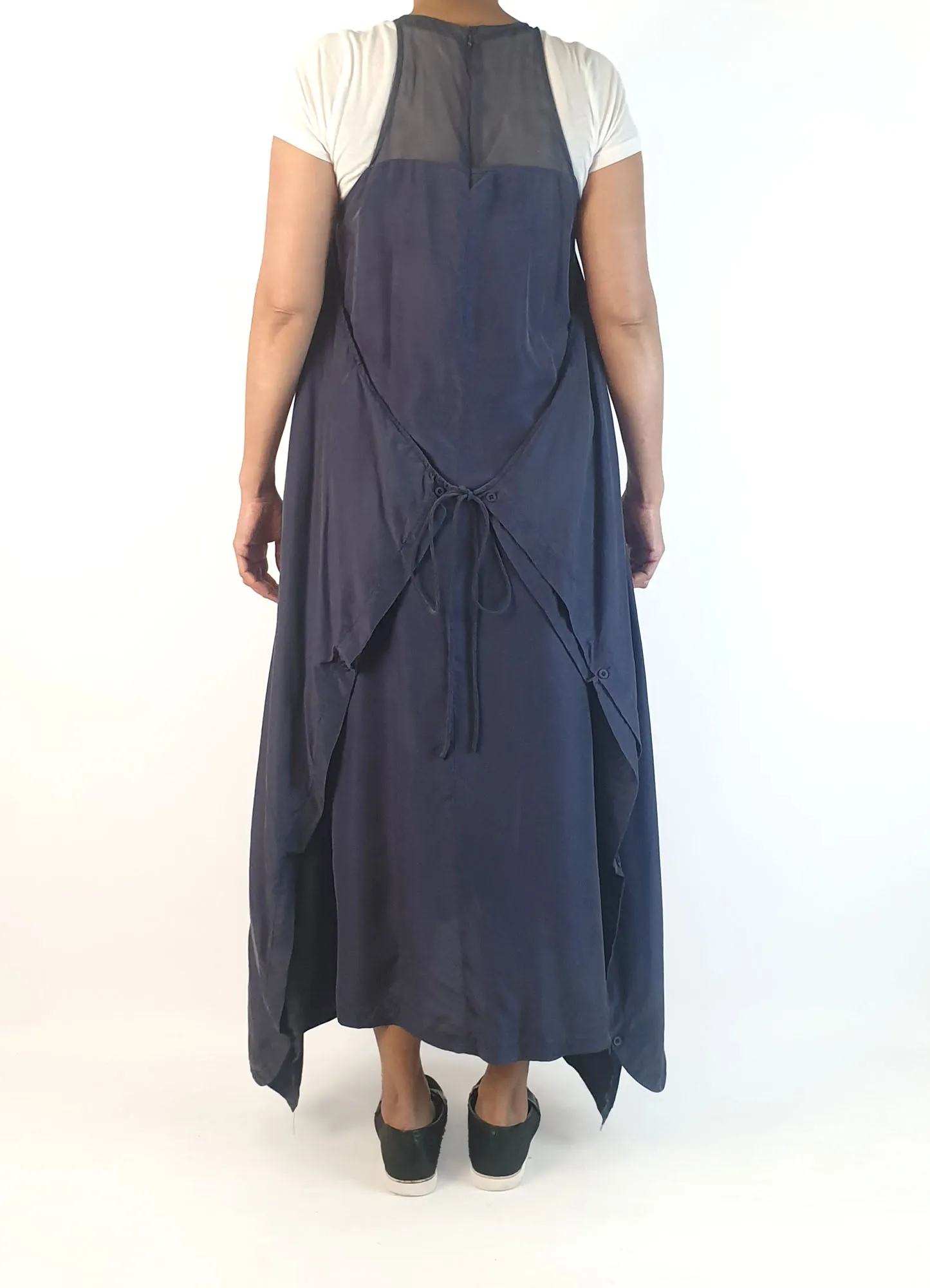 Alpha 60 navy silky feel dress size 10