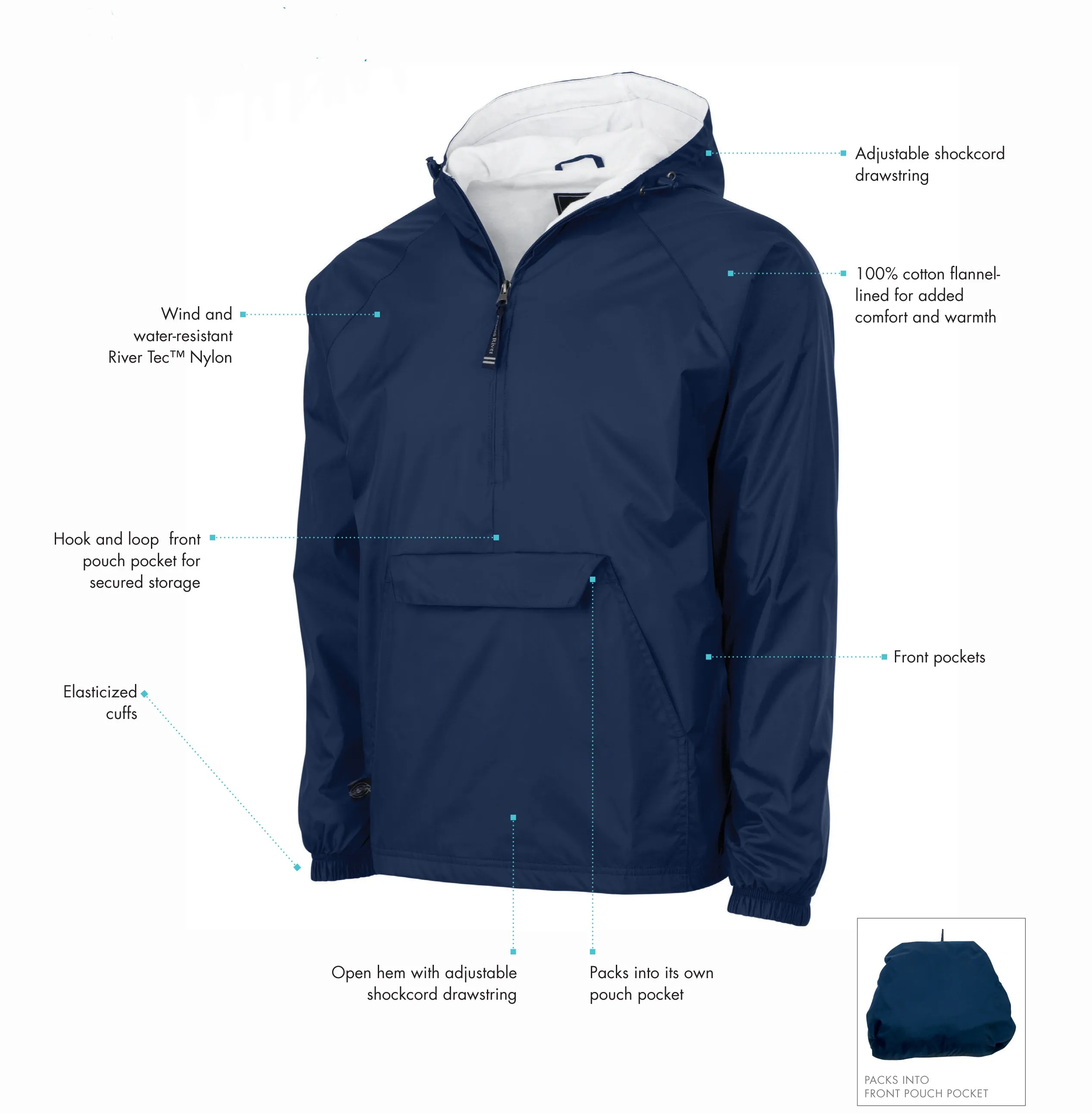 Alpha Epsilon Pi Flannel Lined Windbreaker