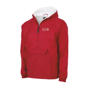 Alpha Sigma Phi Flannel Lined Windbreaker - Letters