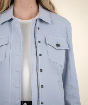 Amanda Boxy Jacket: Powder Blue