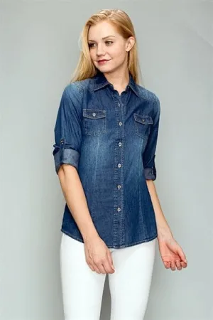 American Blue - Denim Top Dark Blue - Pack of 6