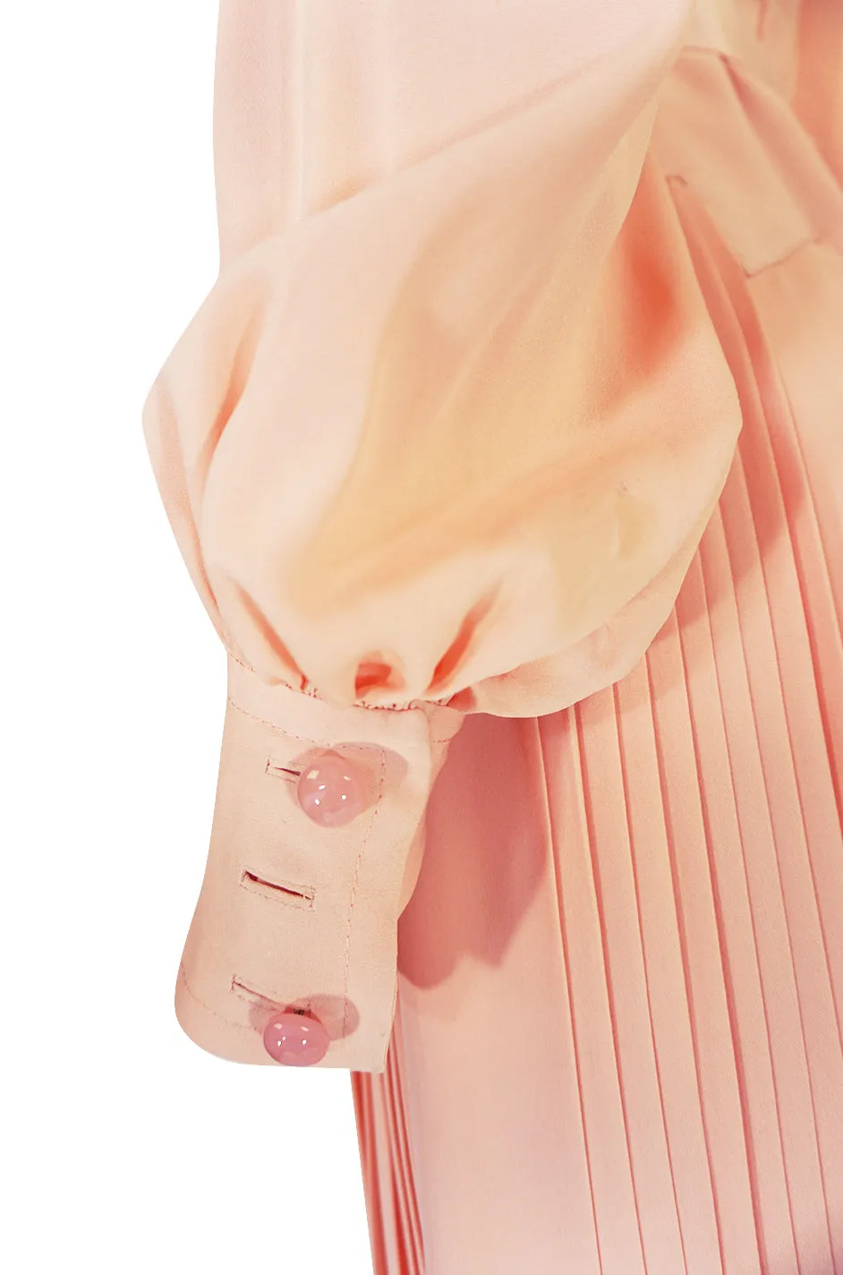 A/W 1973 Christian Dior Haute Couture Intricately Pleated Silk Dress