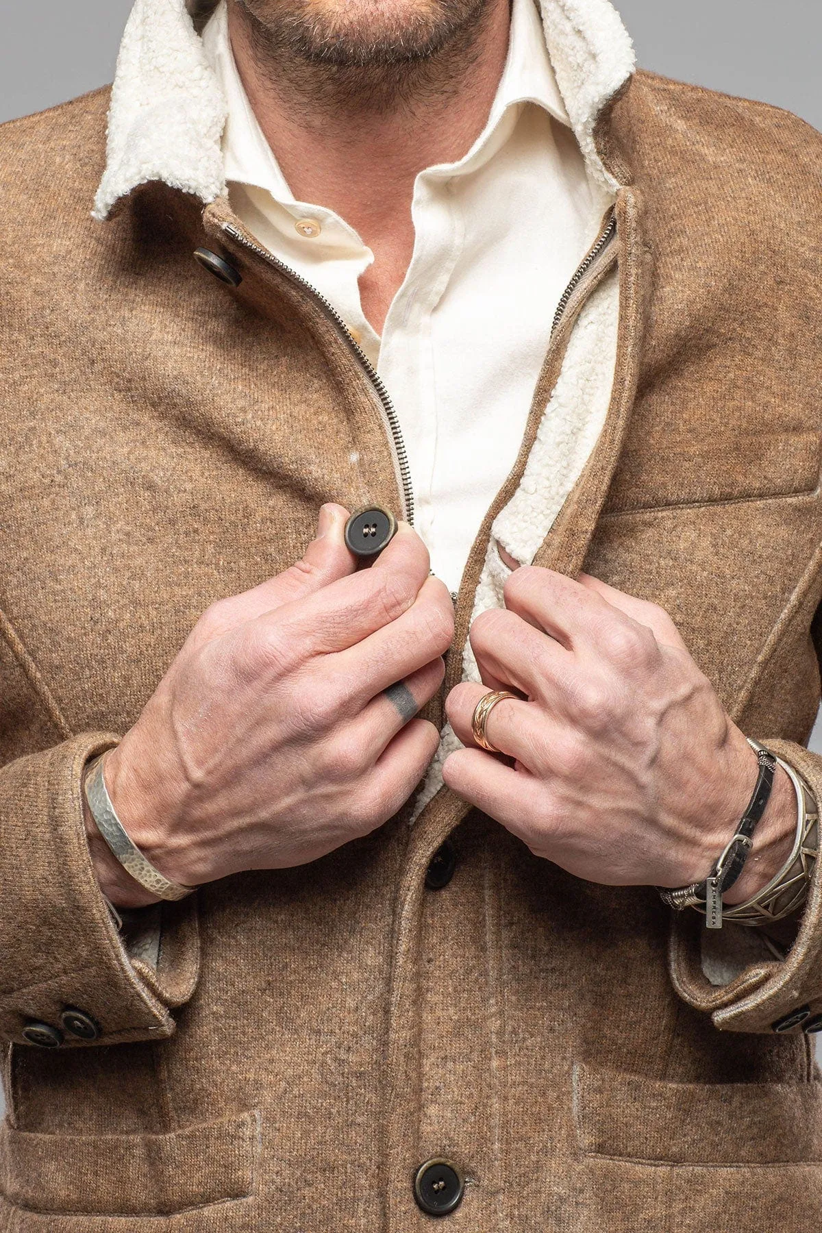 Bale Sherpa Jacket In Tan