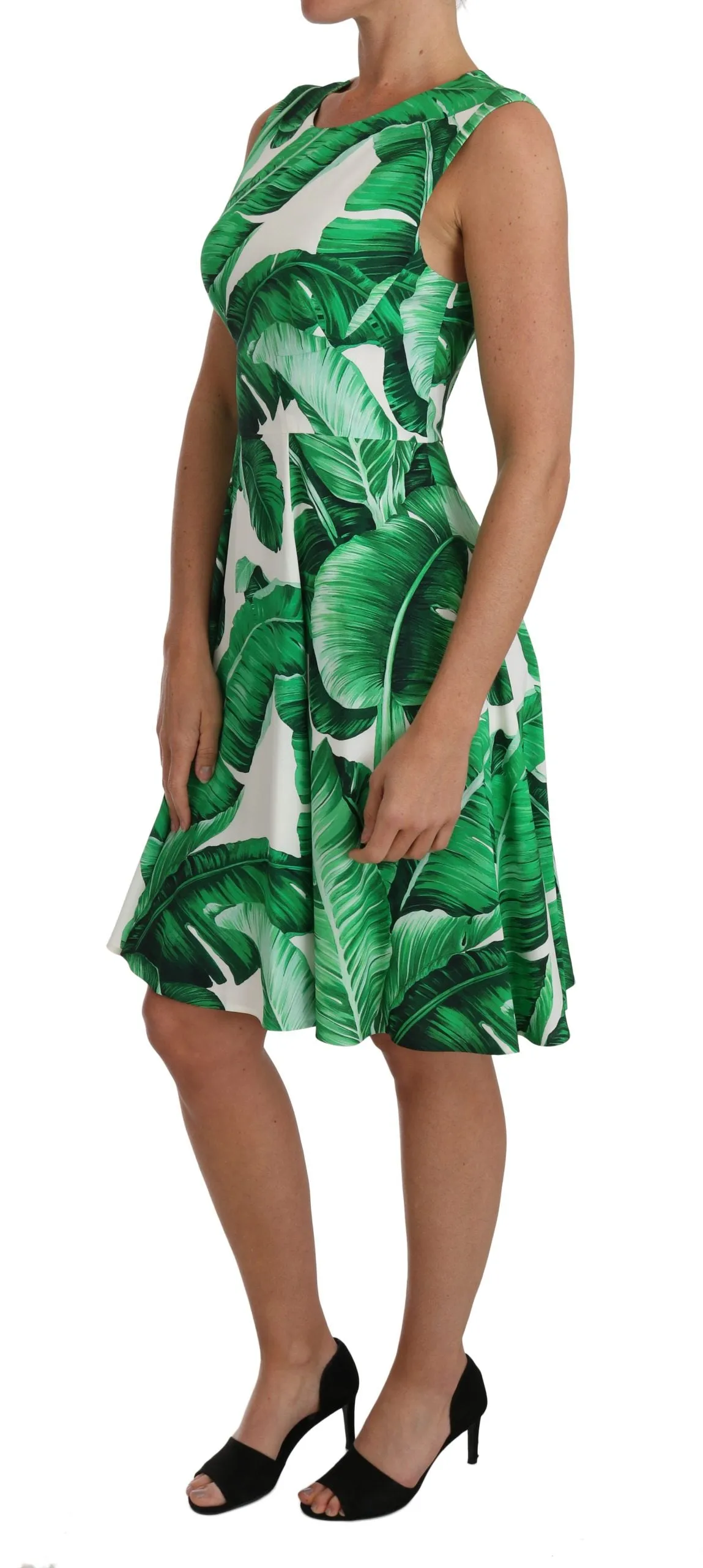 Banana Leaf A-Line Mini Short Gown Dress