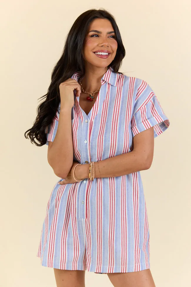Best Is Yet To Come Striped Short Sleeve Romper