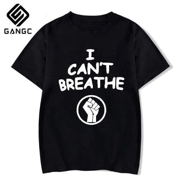 black lives matter George floyd I can’t breathe shirt Summer Fashion Vintage Tshirt Print Tops Fashion Short Sleeve Casual Tee