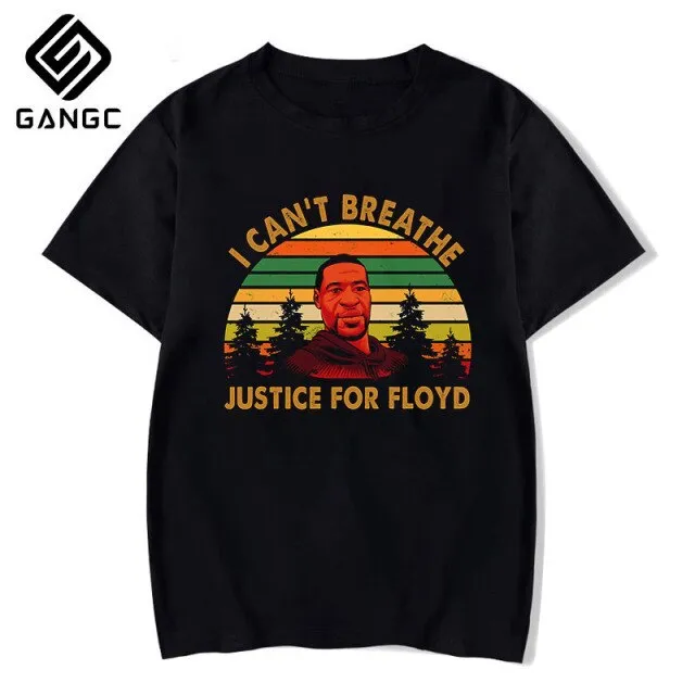black lives matter George floyd I can’t breathe shirt Summer Fashion Vintage Tshirt Print Tops Fashion Short Sleeve Casual Tee