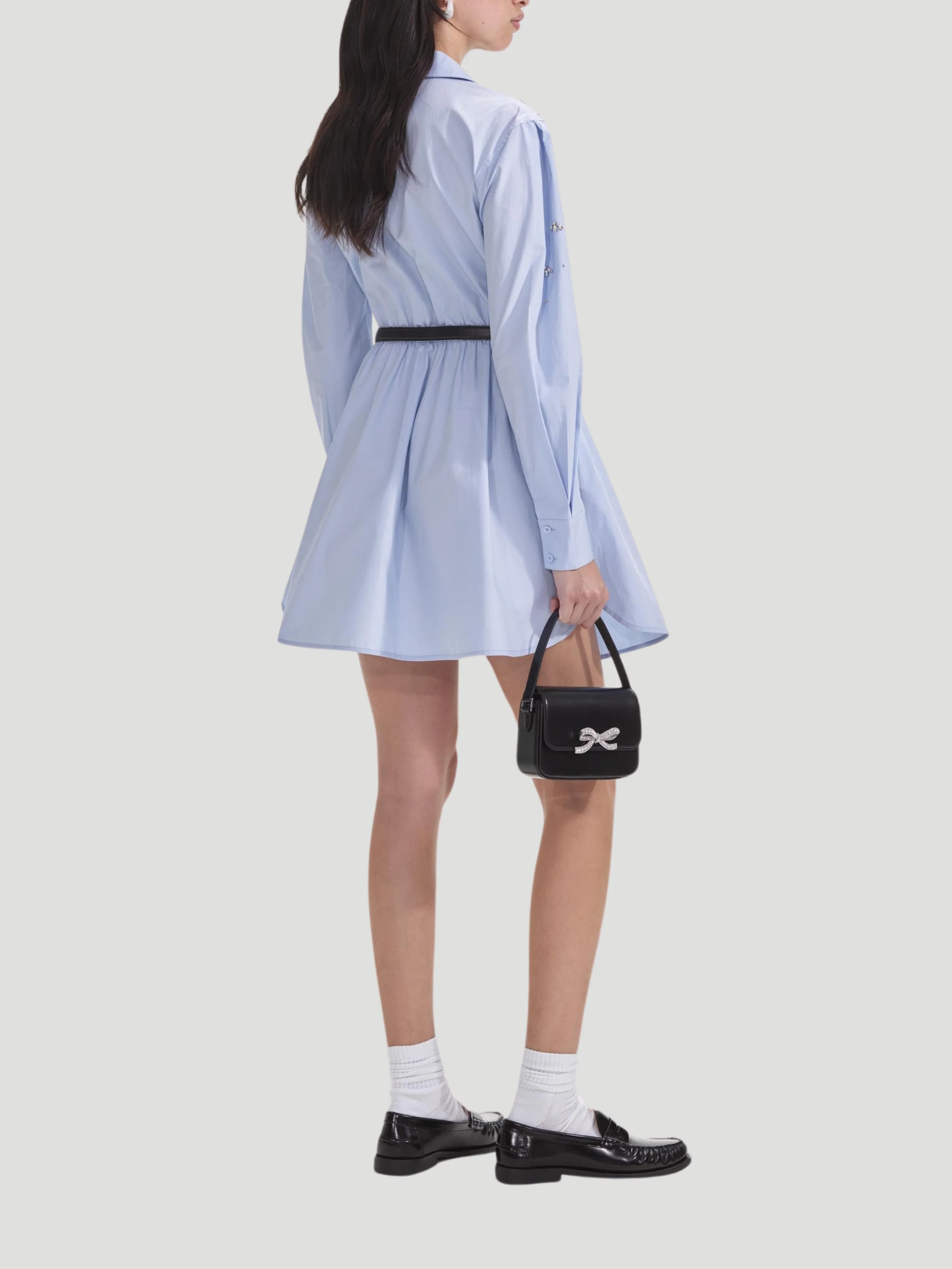 Blue Cotton Embellished Dress
