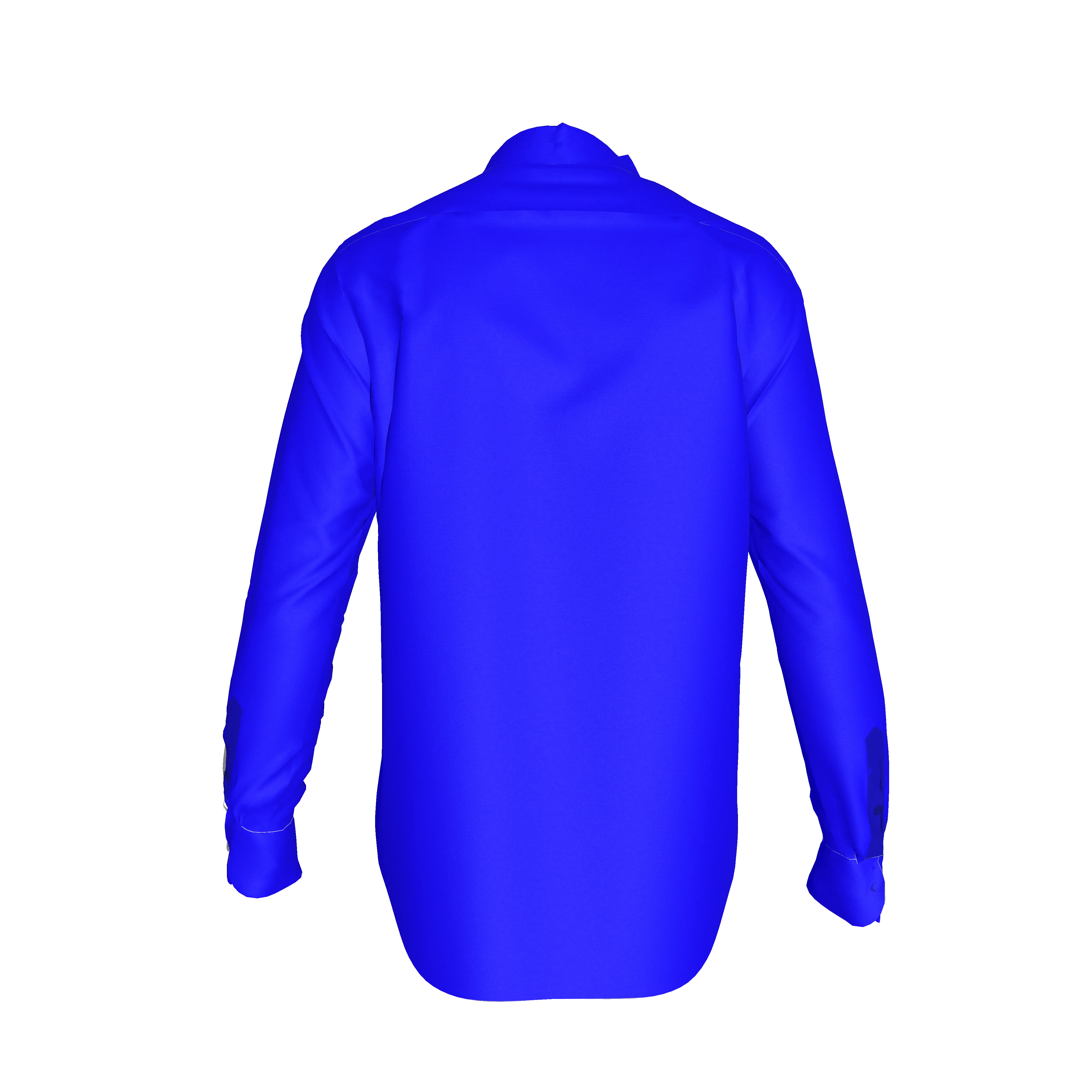 Blue Gloved One Stretch Silk Button-Up