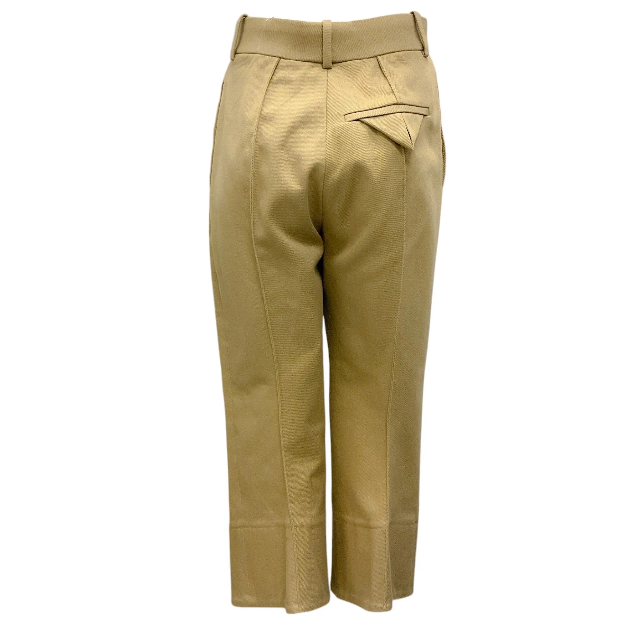 Bottega Veneta Beige Cropped Cut Cotton Pant