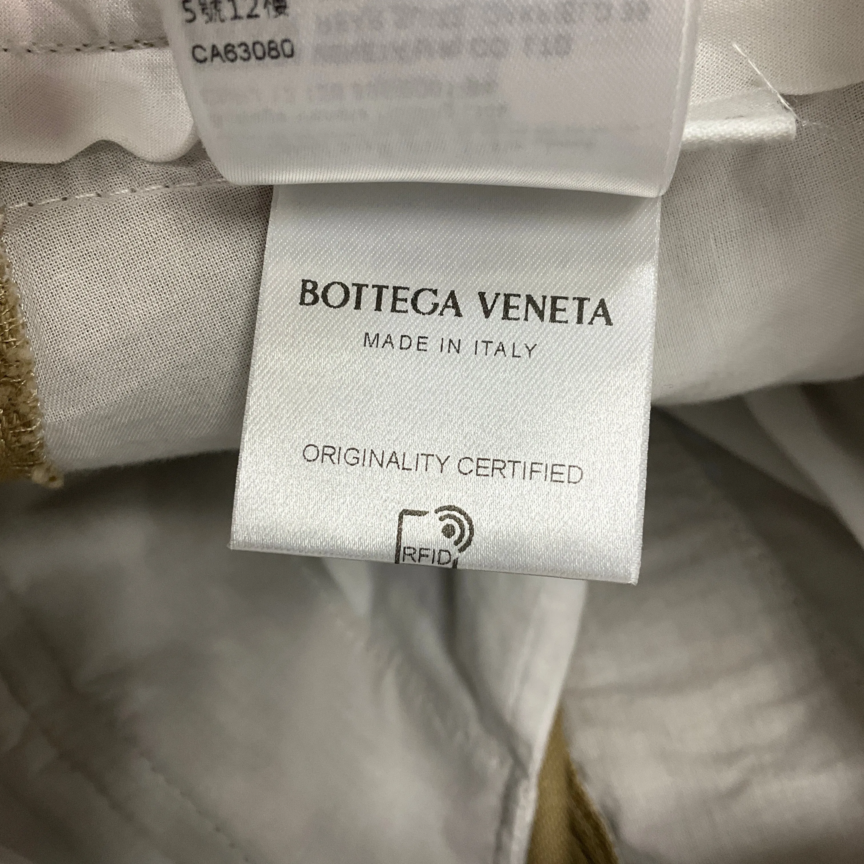 Bottega Veneta Beige Cropped Cut Cotton Pant