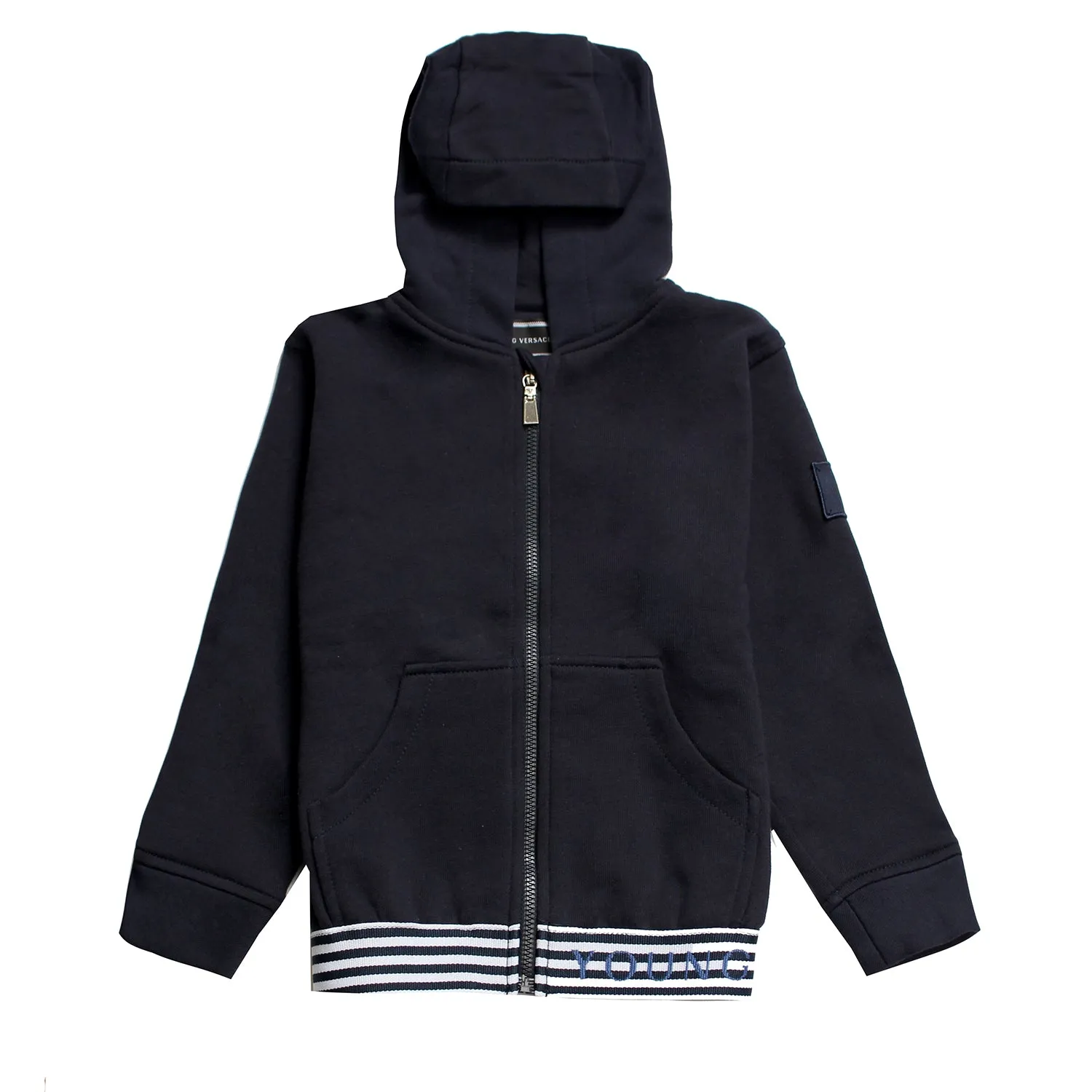 Boys Zipper Sweat 2 Piece Set-Navy and Blue