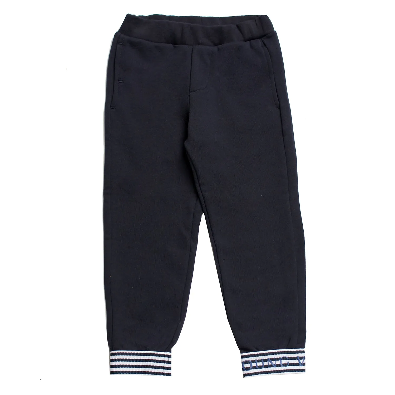 Boys Zipper Sweat 2 Piece Set-Navy and Blue