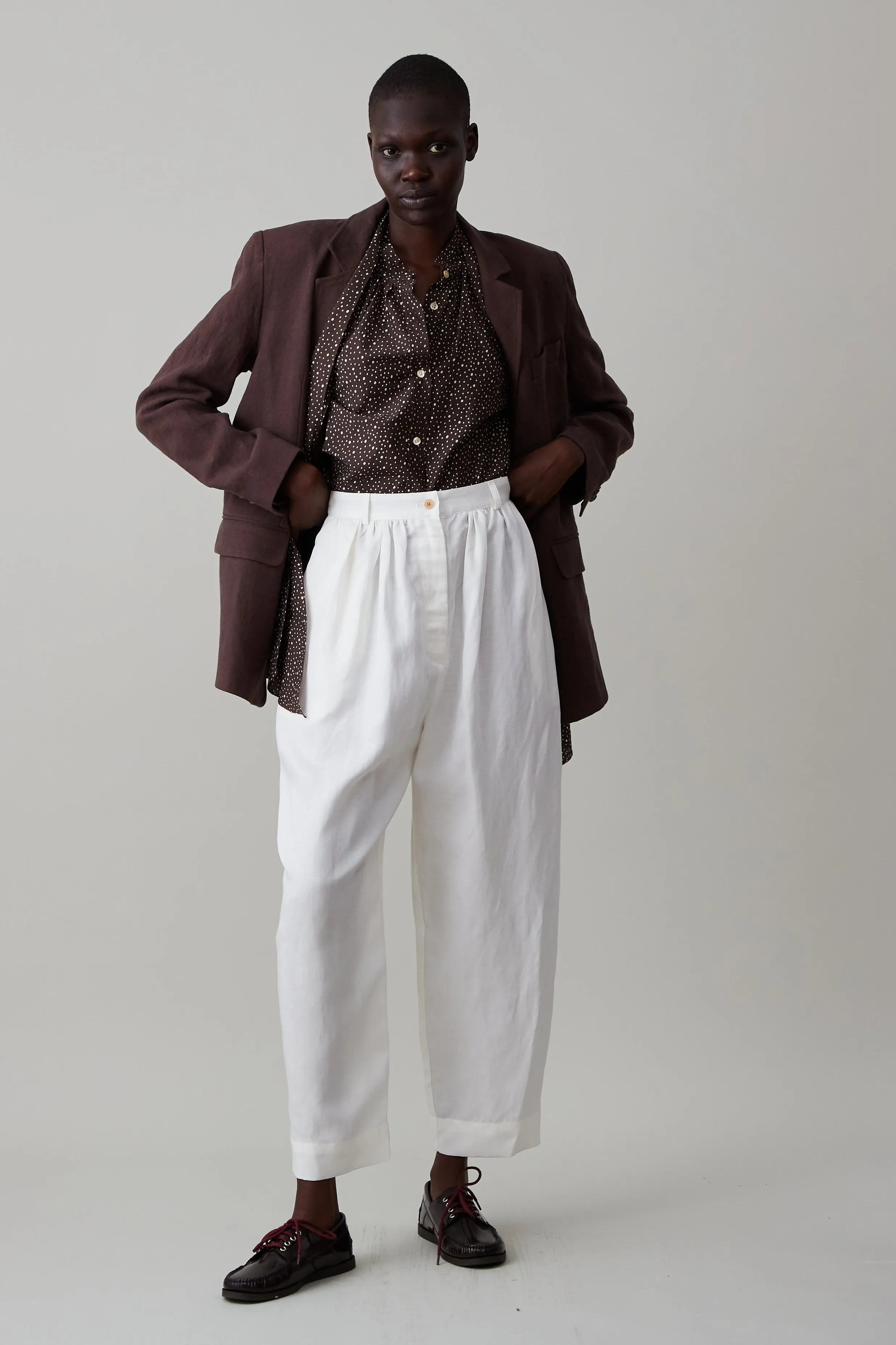 BRADY TROUSER | CREAM TENCEL LINEN