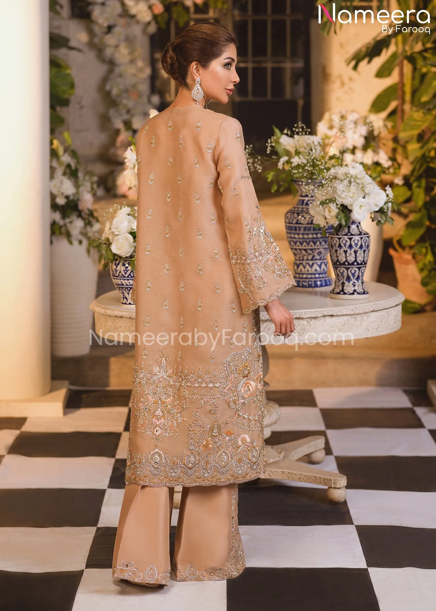 Bridal Pakistani Long Jacket Dresses Online #BS519