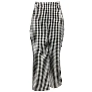Burberry Black / White Gingham Cropped Trousers