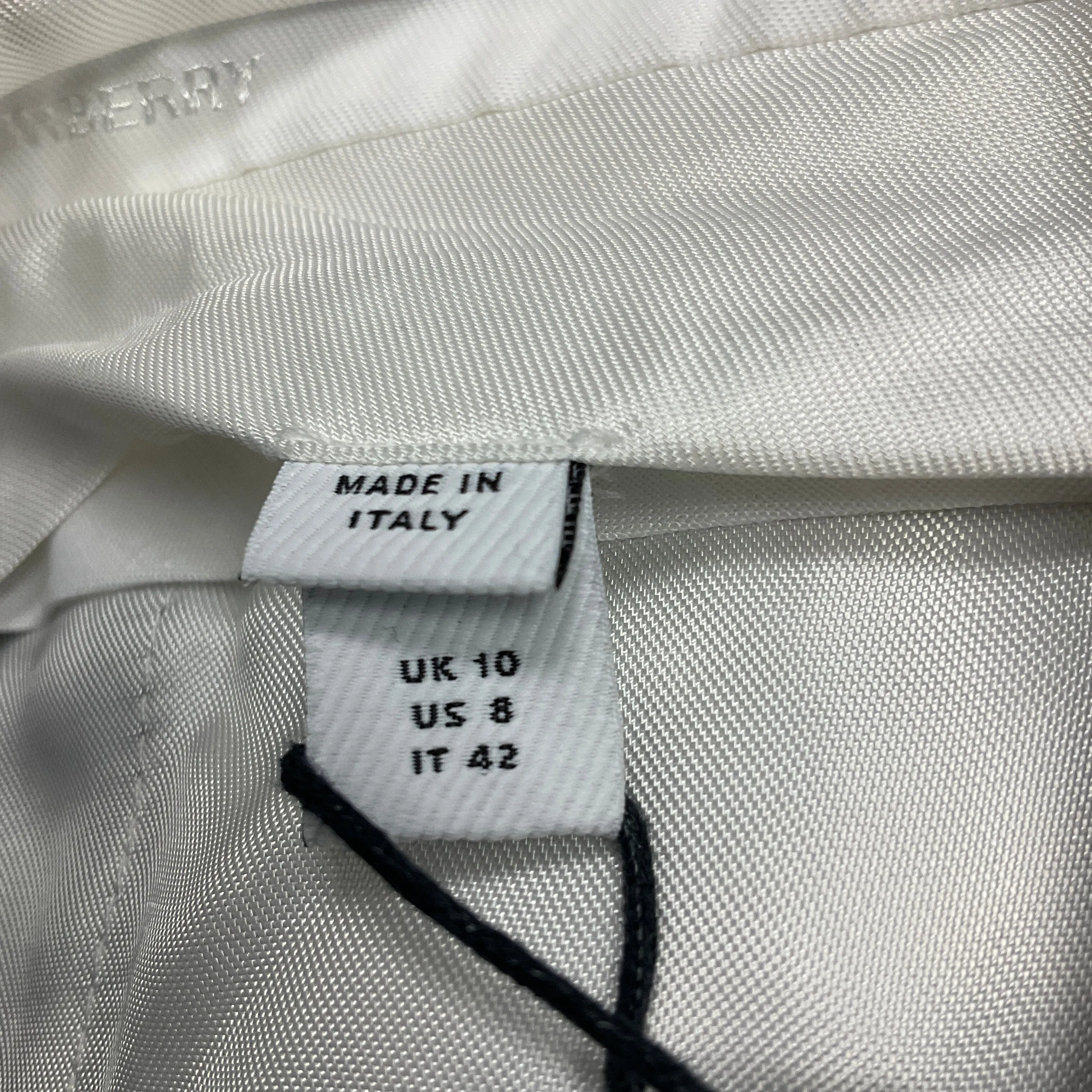 Burberry Black / White Gingham Cropped Trousers