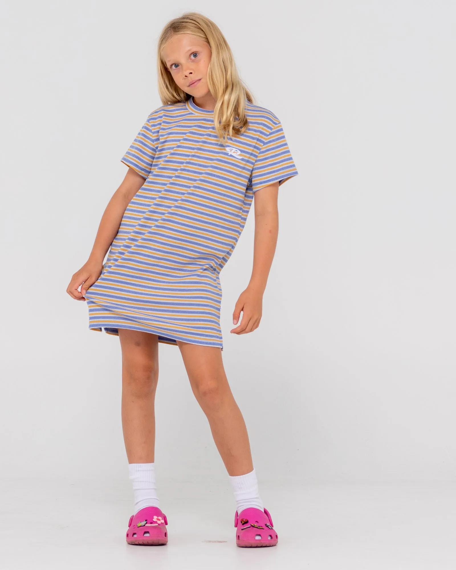 Camila Stripe T Shirt Dress Girls