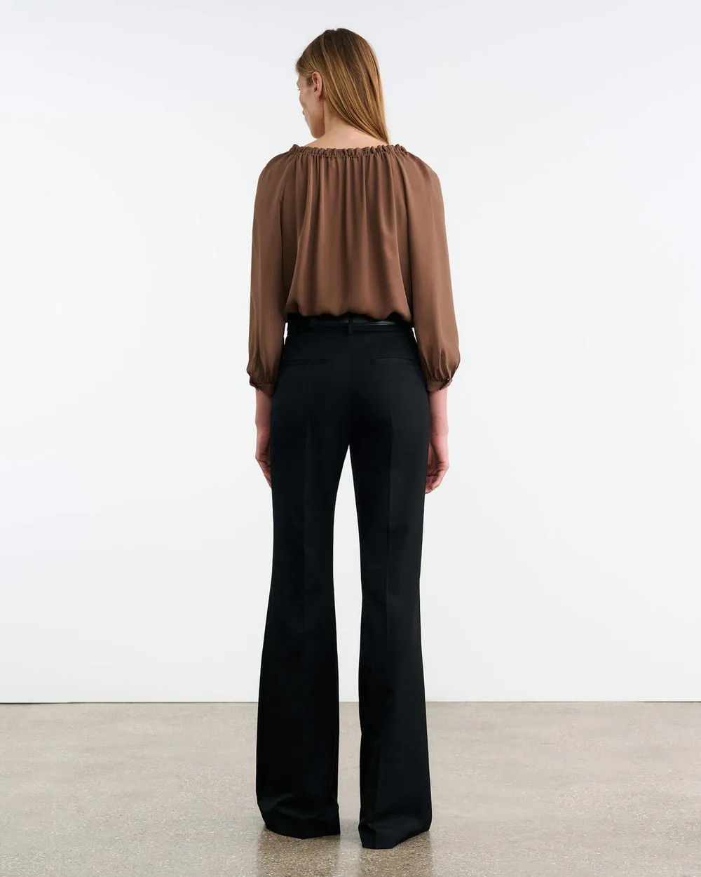 Carley Silk Blouse - Taupe