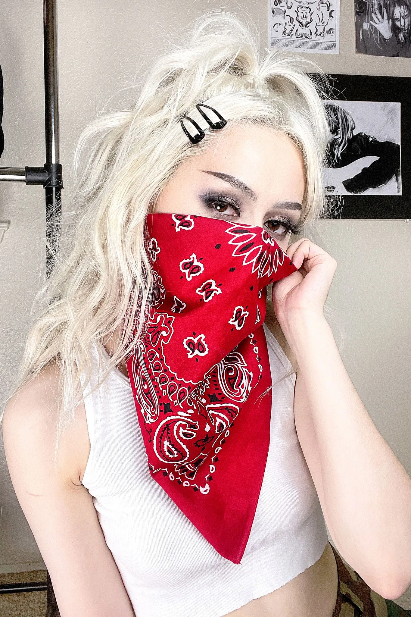 Cherry Paisley Bandana