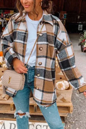 Chicindress Fashion Big Plaid Coat Tops(6 Colors)