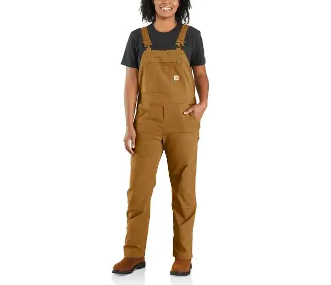 CL102438-2XL Reg-CarhBrn Carhartt Double Front Bib UNLINED Overalls "Crawford"