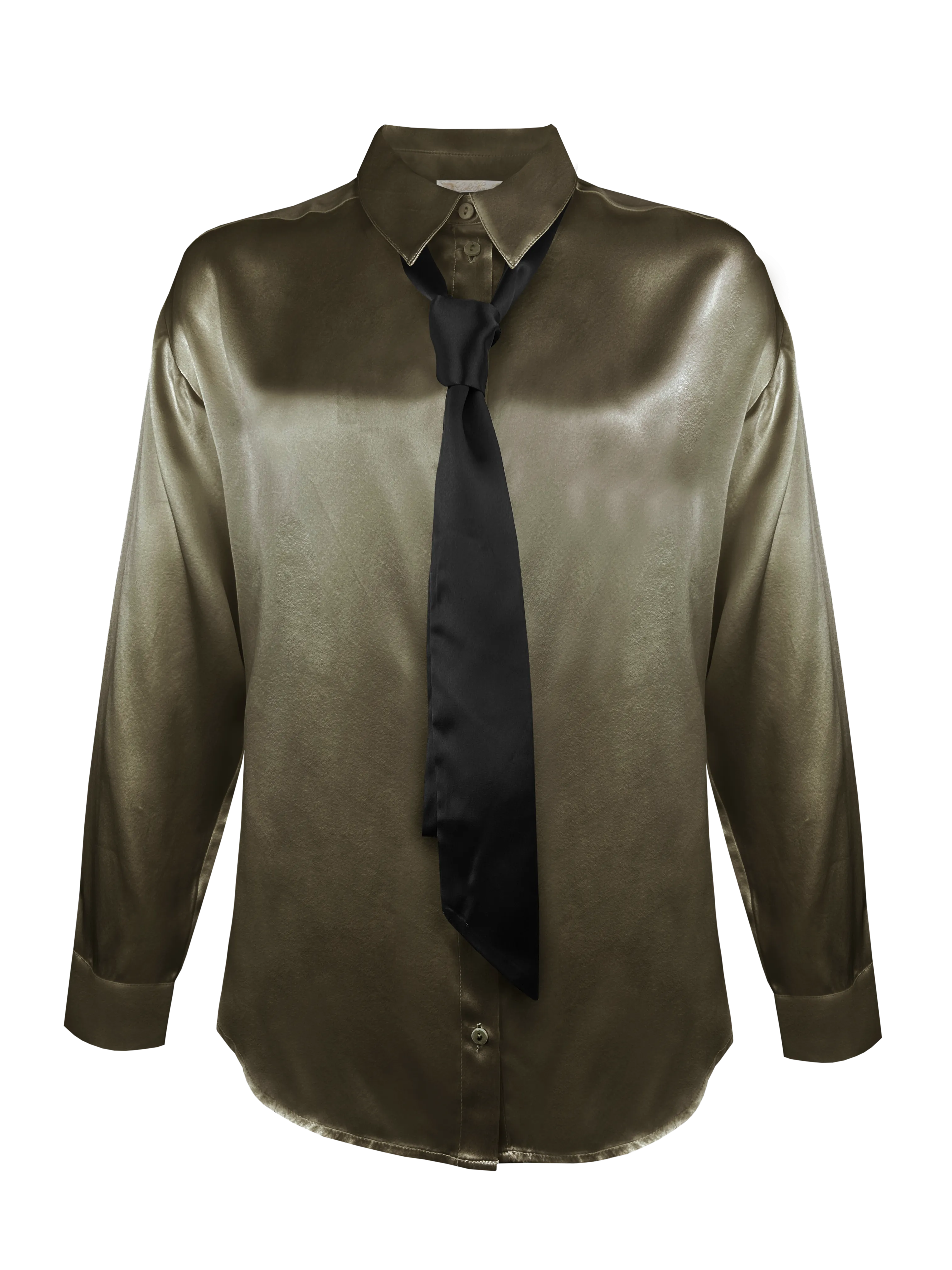 Classic Tie Shirt - Moss Green / Black Tie