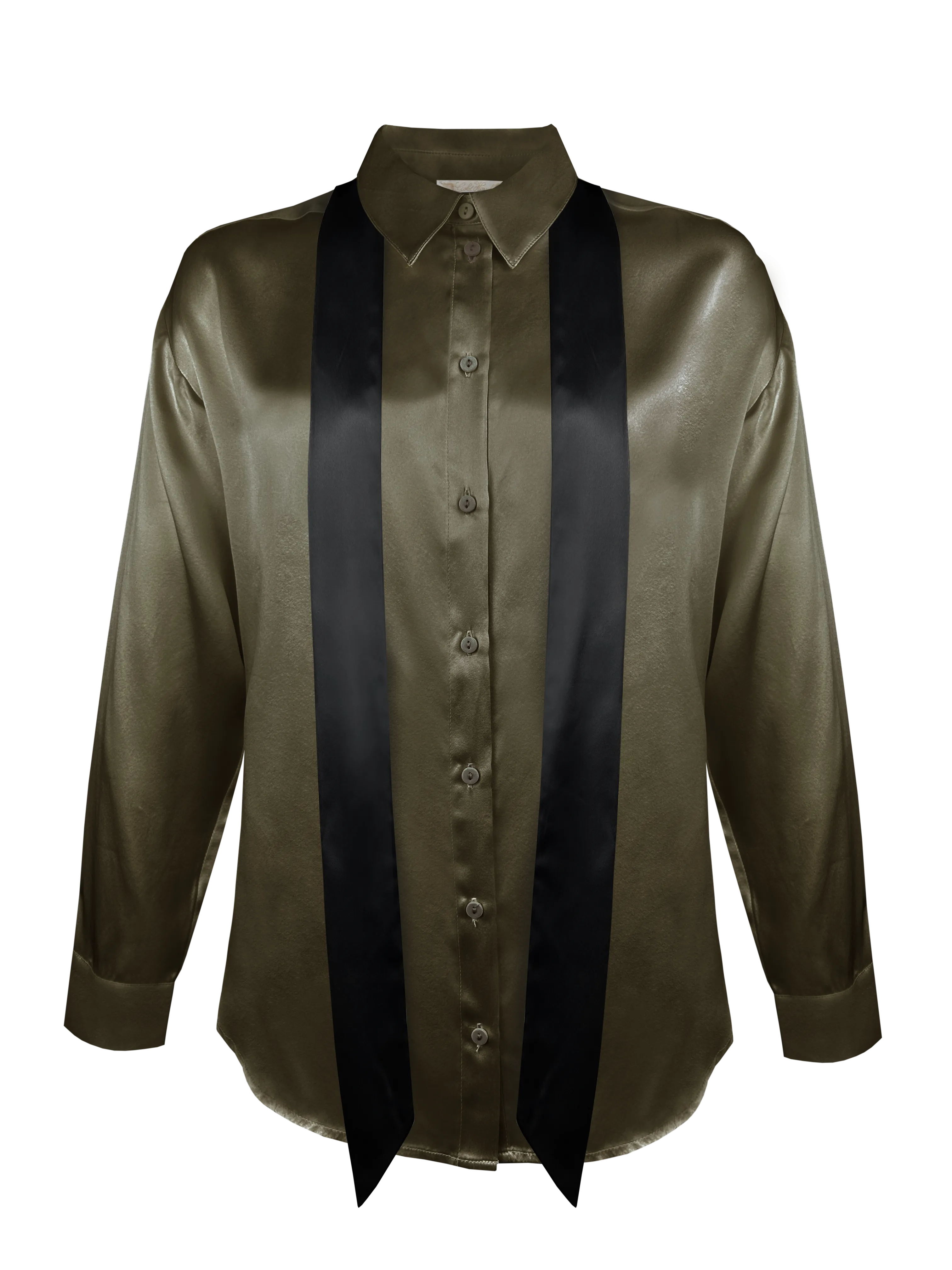 Classic Tie Shirt - Moss Green / Black Tie