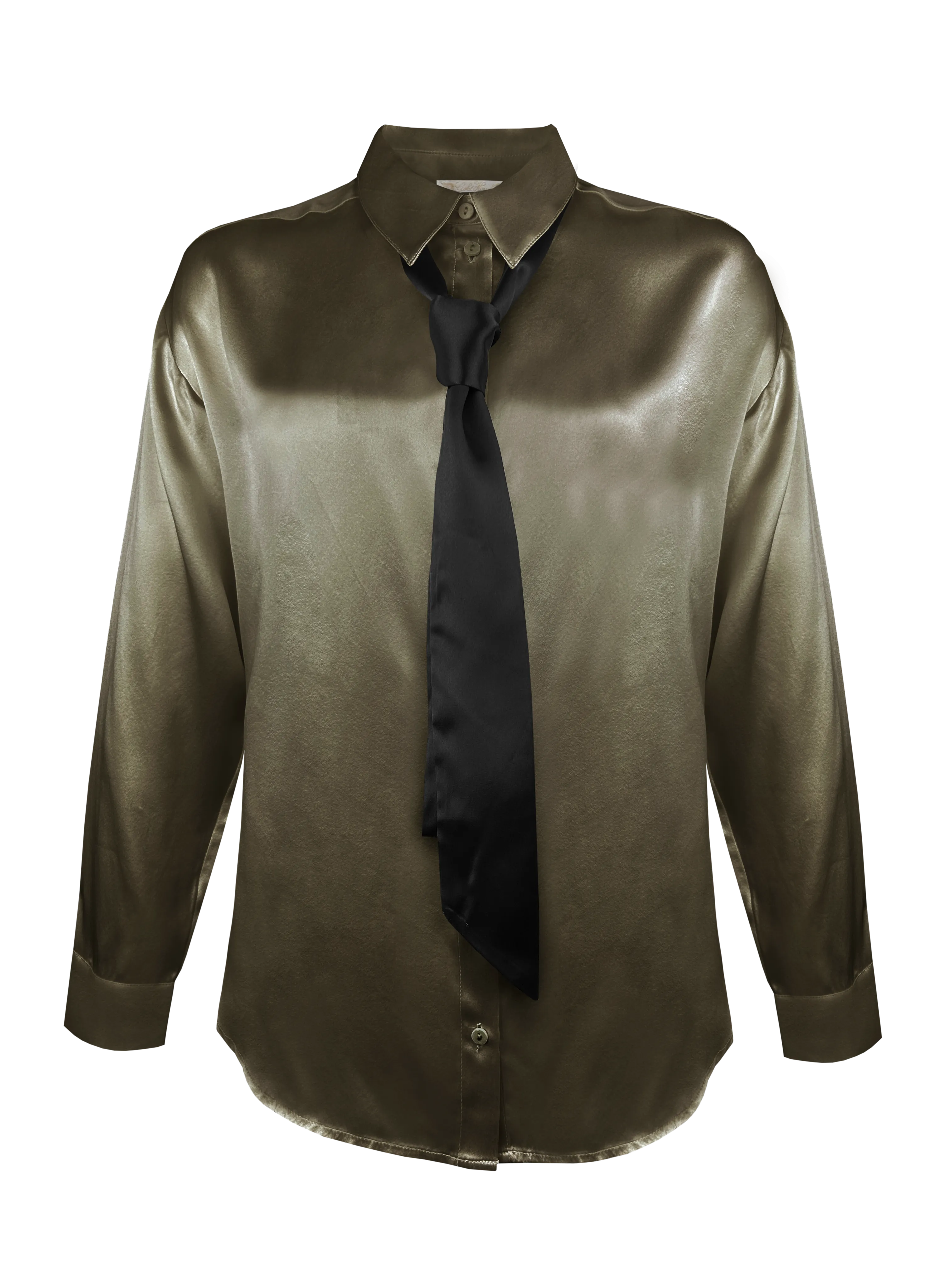 Classic Tie Shirt - Moss Green / Black Tie