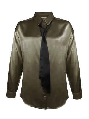 Classic Tie Shirt - Moss Green / Black Tie