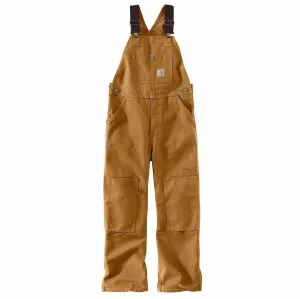 CLCM8601-12-Brown Carhartt Kids Duck Bib Overall