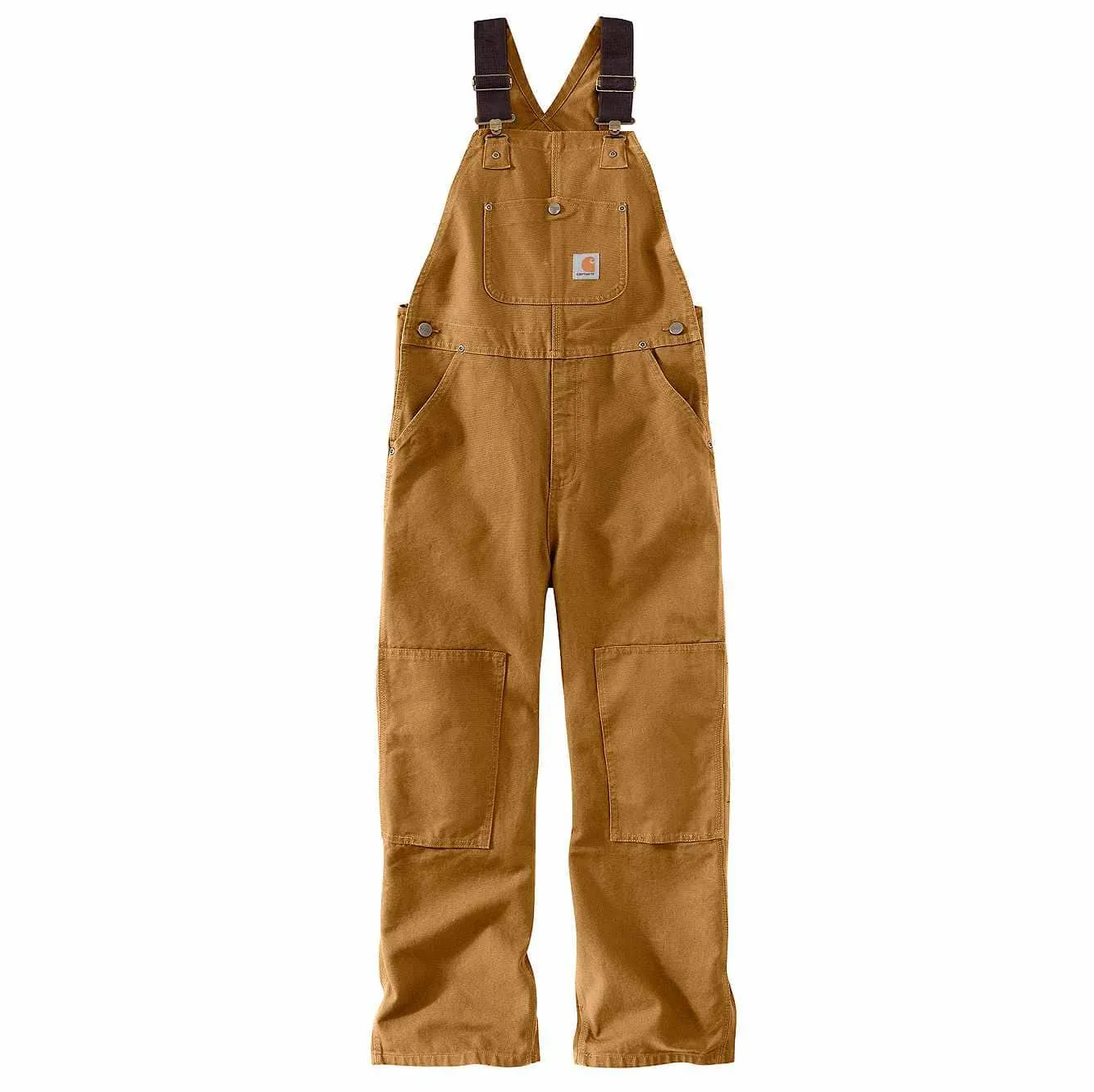 CLCM8625-5-Brown Carhartt Kids LINED Bib Overall