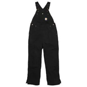 CLCM8662-7-Black Carhartt Kids Duck Overall Quilt Lined