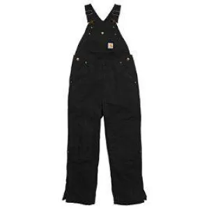 CLCM8662-8-Black Carhartt Kids Duck Overall Quilt Lined