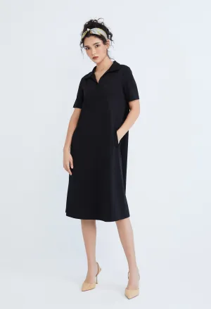 Collared A-line T-Shirt Dress