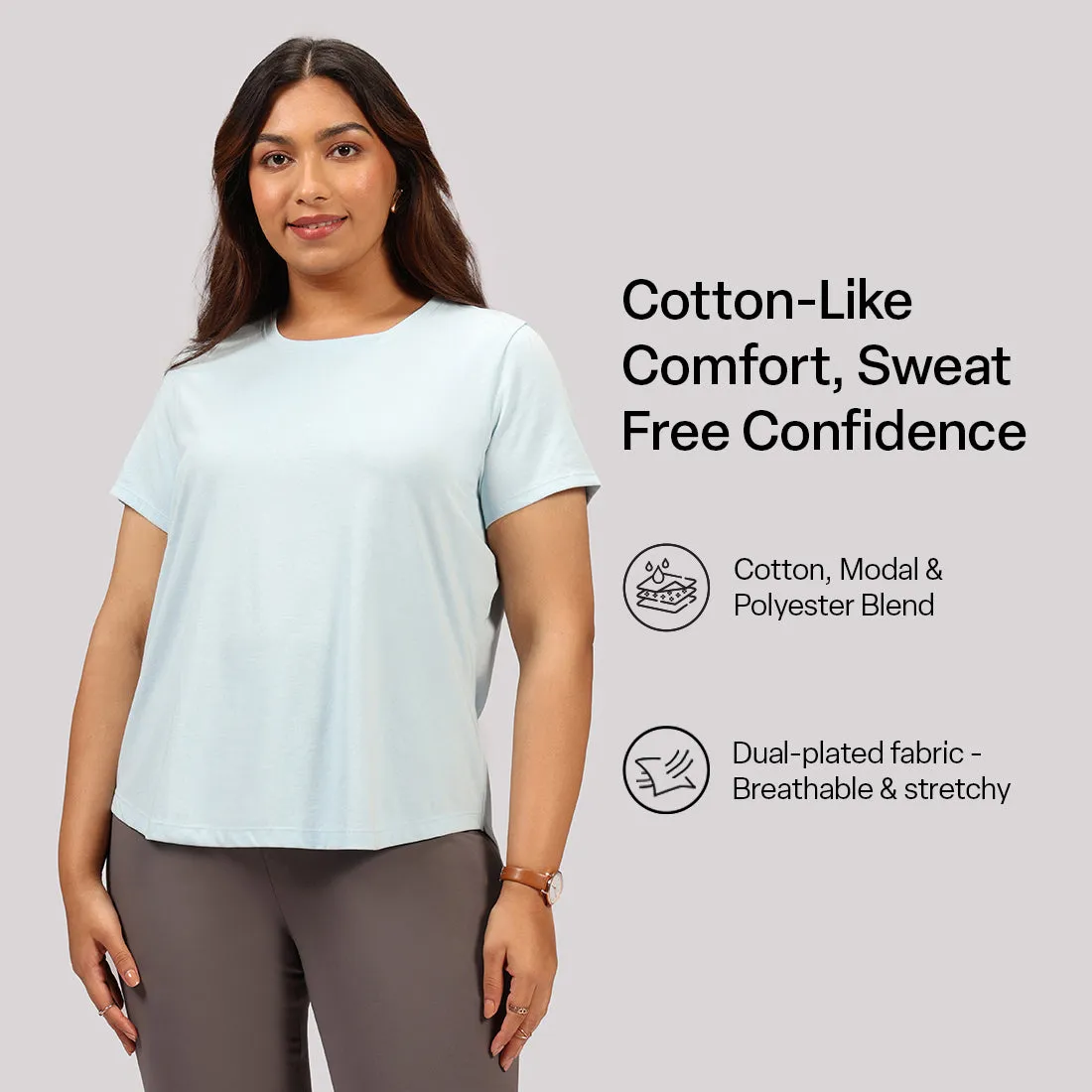 Cotton Pro Curved Hem Tee