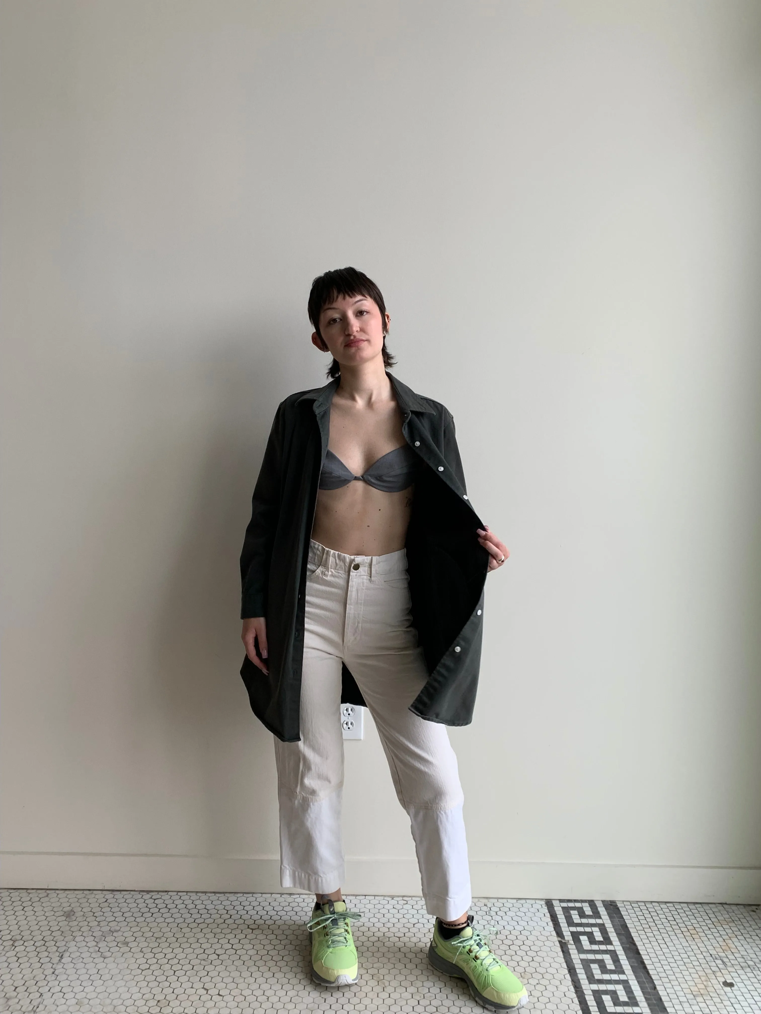 Cotton shirt jacket