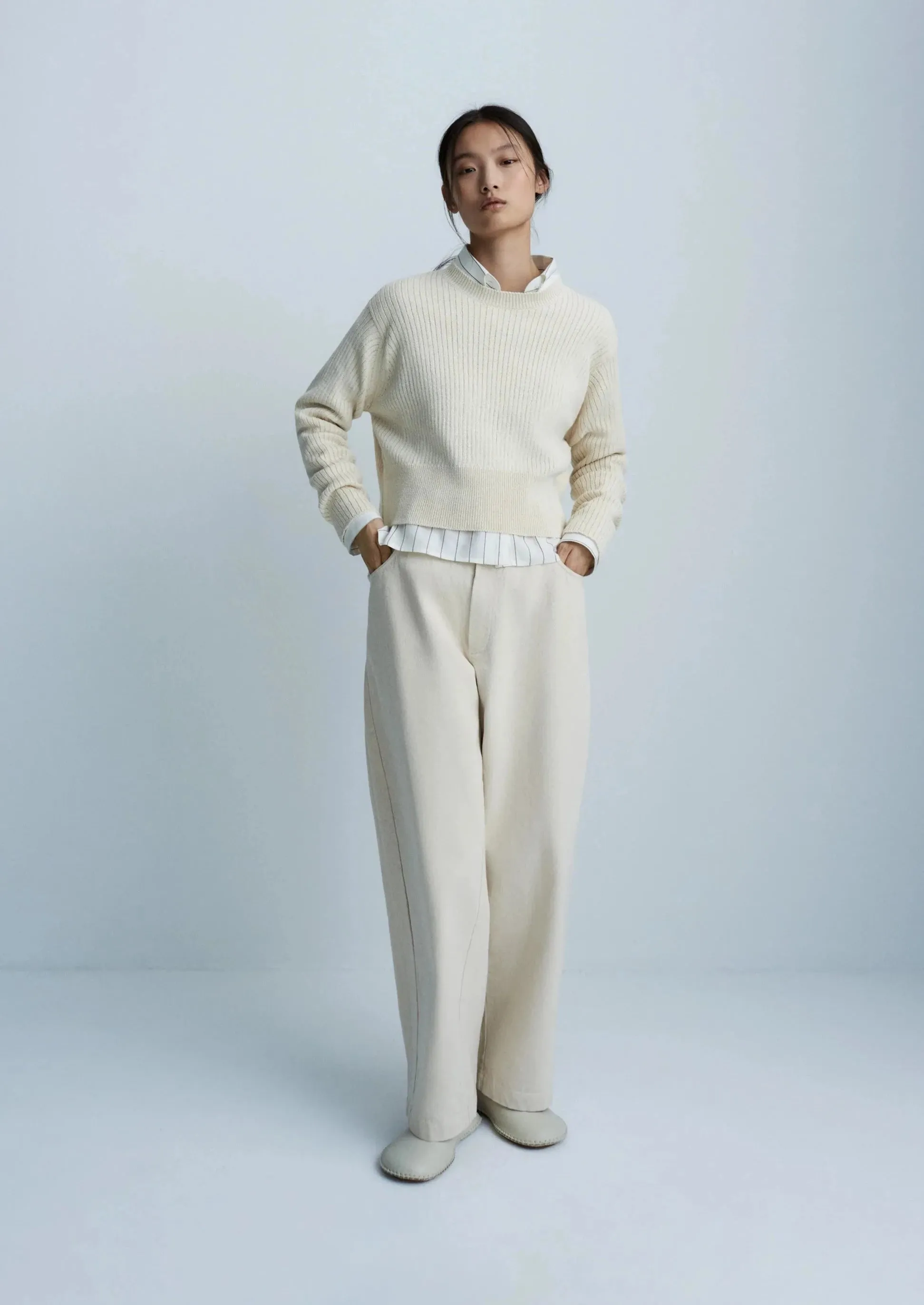 Cotton Sweater, Natural