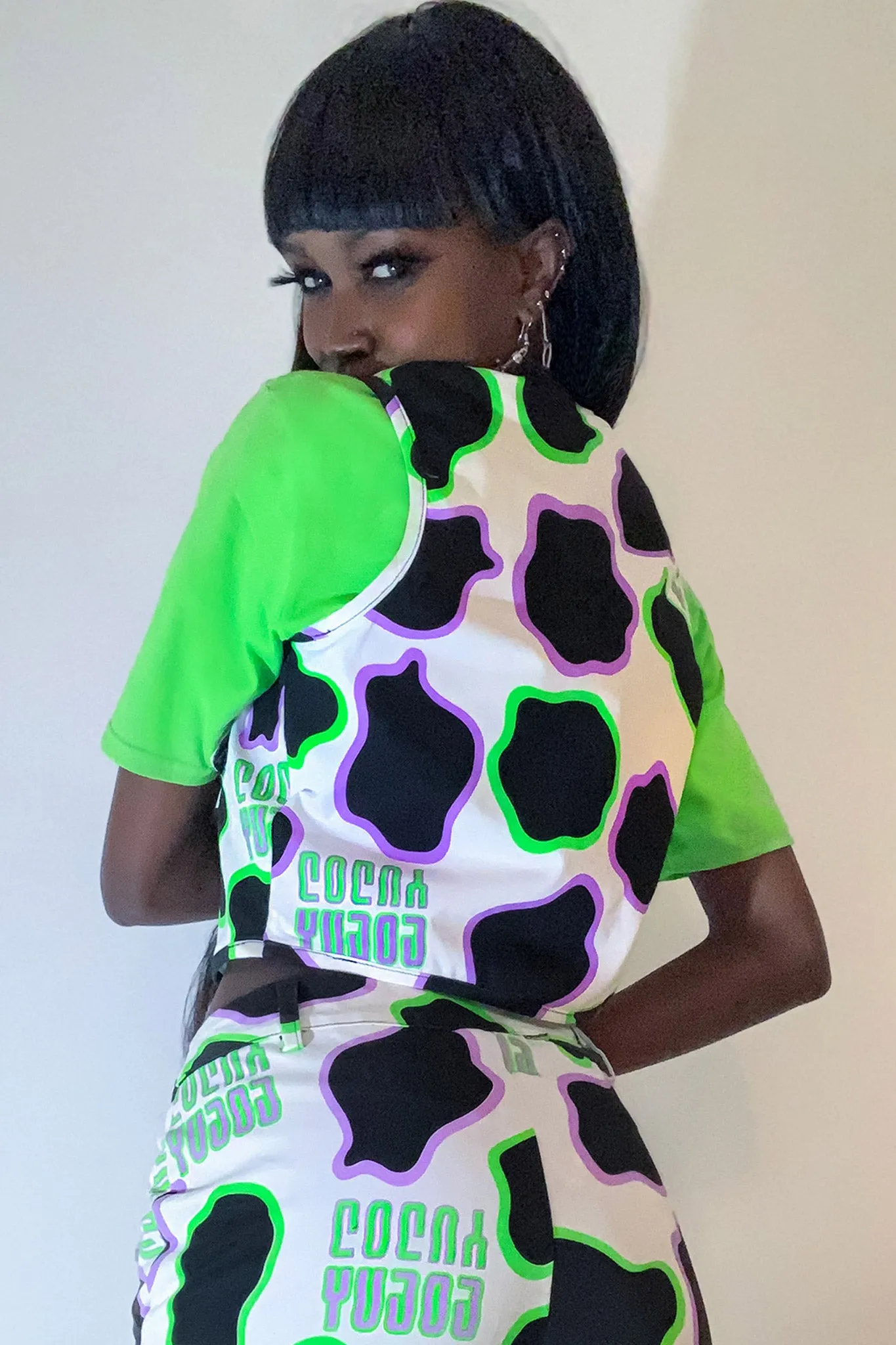 Cow Print Utility Vest